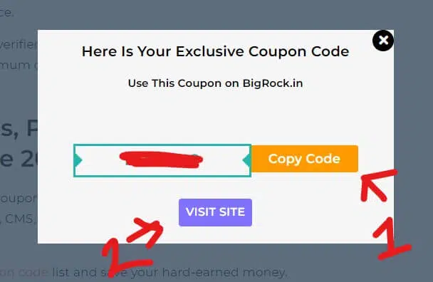 BigRock Coupon Reveal