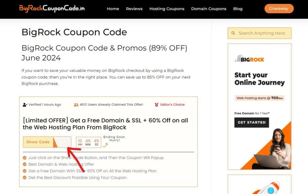 Chose Your BigRock Coupon Code