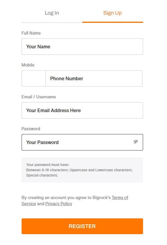 Sign Up