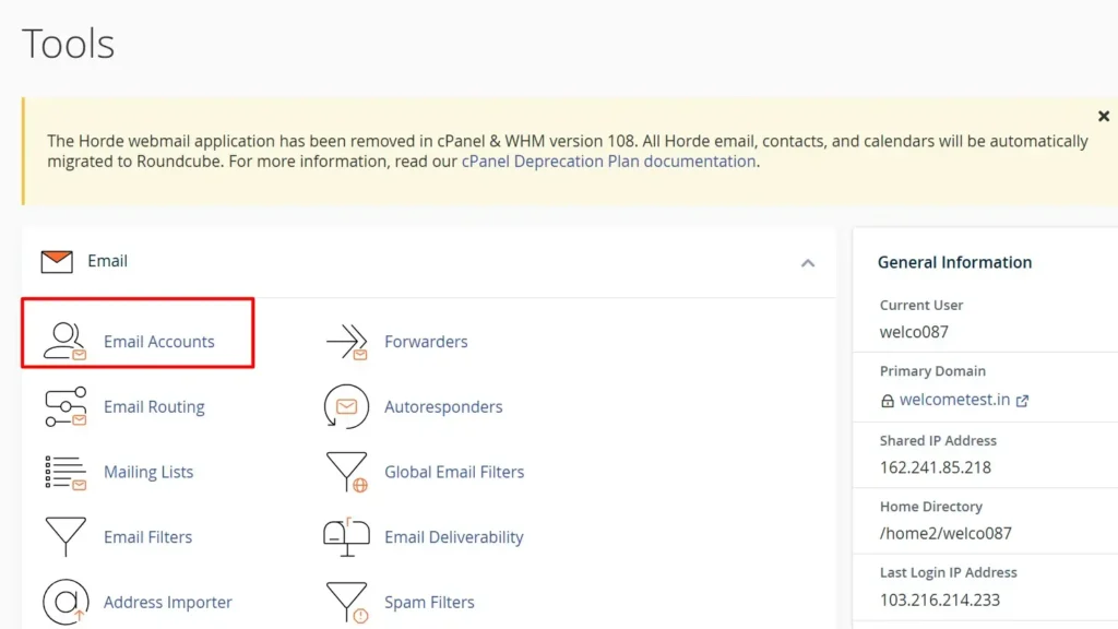Email Accounts